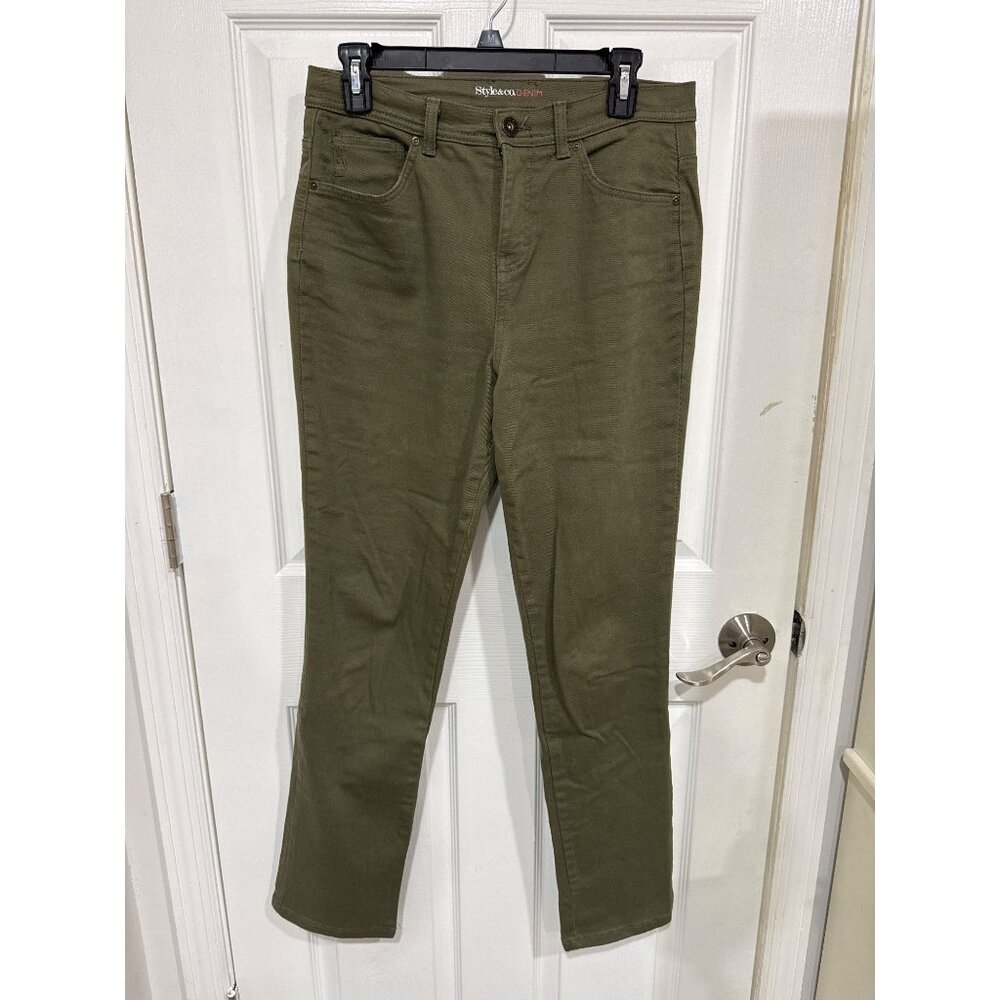 Style and Co. green denim jeans size 6